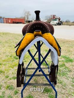 Barrel, Deep Seat, Stitched, Adults & Kids-Youth Western Horse Barrel Saddle
