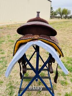 Barrel, Deep Seat, Stitched, Adults & Kids-Youth Western Horse Barrel Saddle