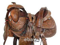 Barrel Racing Western Saddle Horse Pleasure Custom Leather Tack Set 15 16 17 18