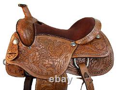 Barrel Racing Western Saddle Horse Pleasure Custom Leather Tack Set 15 16 17 18