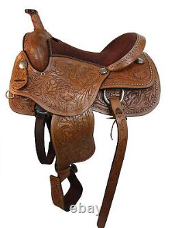 Barrel Racing Western Saddle Horse Pleasure Custom Leather Tack Set 15 16 17 18