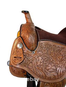 Barrel Racing Western Saddle Horse Pleasure Custom Leather Tack Set 15 16 17 18