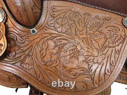 Barrel Racing Western Saddle Horse Pleasure Custom Leather Tack Set 15 16 17 18