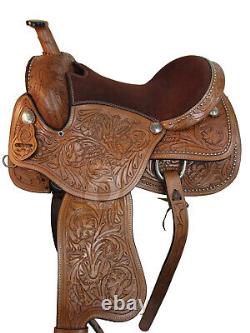 Barrel Racing Western Saddle Horse Pleasure Custom Leather Tack Set 15 16 17 18