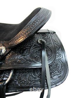 Barrel Saddle Cowboy Western Horse 15 16 17 18 Pleasure Tooled Used Leather Tack