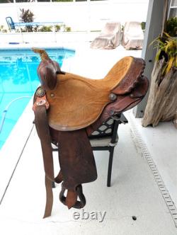 Barrel Saddle Vintage Red Ryder 15 Roughout seat