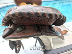 Barrel Saddle Vintage Red Ryder 15 Roughout seat