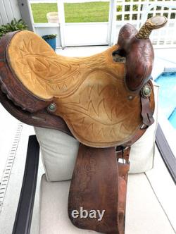 Barrel Saddle Vintage Red Ryder 15 Roughout seat