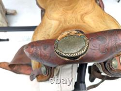 Barrel Saddle Vintage Red Ryder 15 Roughout seat