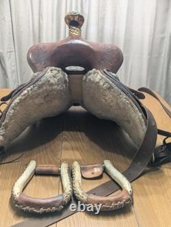 Barrel Saddle Vintage Red Ryder 15 Roughout seat