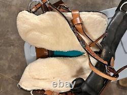 Barrel Western Racing Horse Saddle Premium Leather Equestrian Tack Size 10in