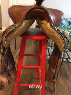 Barrel western show saddle