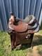 Beautiful 16 Big Horn Western Show Saddle Withsilver Floral Tooling Made In Usa