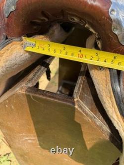 Beautiful 16 Big Horn Western Show Saddle WithSilver Floral Tooling Made In USA