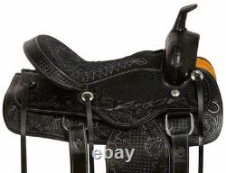 Beautiful Black Saddle, Premium Leather Western For Pleasure Barrel Trail Horse