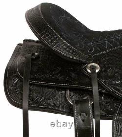 Beautiful Black Saddle, Premium Leather Western For Pleasure Barrel Trail Horse