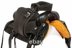 Beautiful Black Saddle, Premium Leather Western For Pleasure Barrel Trail Horse