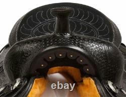 Beautiful Black Saddle, Premium Leather Western For Pleasure Barrel Trail Horse