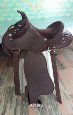 Beautiful Half Breed Saddle On Synthetic Super Soft Material Size 15