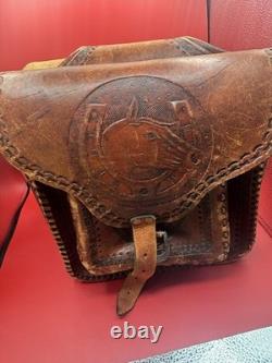 Beautiful Handcrafted Aztec Horse Saddle (Real Leather)