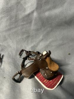 Beautiful Handmade Miniature Western Saddle Set For Model Horses