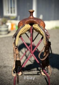Beautiful Mike Beers Western Crates Rope Saddle Mo. 9175-2 EXCELLENT CONDITION