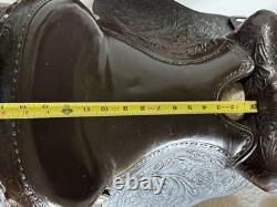 Beautiful Simco Fully Tooled Western Saddle 14.5 Seat #5674 Very Solid
