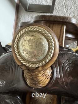 Beautiful Simco Fully Tooled Western Saddle 14.5 Seat #5674 Very Solid