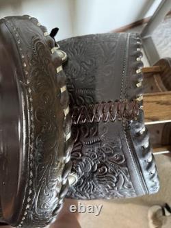Beautiful Simco Fully Tooled Western Saddle 14.5 Seat #5674 Very Solid