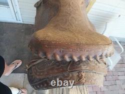 Beautiful Tooled Leather Western Horse Saddle 14.5 seat #CF REDUCED