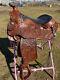 Beautiful Used/vintage Longhorn 15 Buckstitched Western Arabian Saddle Vgc