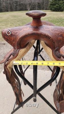 Beautiful Vintage Western Saddle Hereford Tex Tan