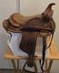Beautifully Tooled Vintage Western Saddle Leather 15 Inch Youth Riding Roping