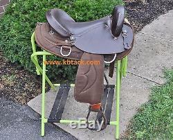 Big Horn 122- Brown Synthetic Cordura and Leather Endurance Saddle- 16 Used