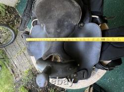 Big Horn 16 black nylon/leather Western saddle 109 US made VGC