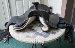 Big Horn 16 black nylon/leather Western saddle 109 US made VGC