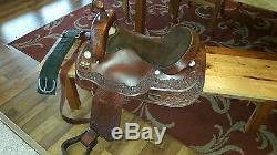 Big Horn 18 inch Western Saddle #1682-Dark Brown Leather-Beautiful
