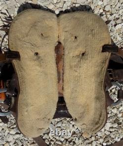Big Horn Floral Tooled Saddle, 14 Padded Seat P483, Ranch Farm Decor H