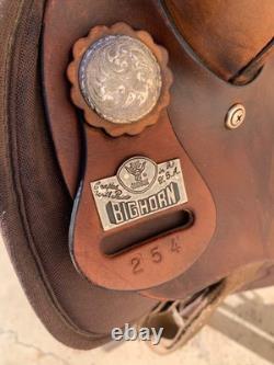 Big Horn Western Saddle High Back Slick Seat Cordura 16 Model # 254