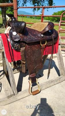 Big W Western Roper Roping Ranch Trail 16.5 Custom Made Saddle