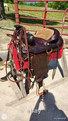 Big W Western Roper Roping Ranch Trail 16.5 Custom Made Saddle