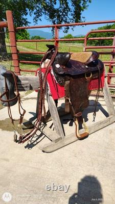 Big W Western Roper Roping Ranch Trail 16.5 Custom Made Saddle