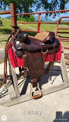 Big W Western Roper Roping Ranch Trail 16.5 Custom Made Saddle