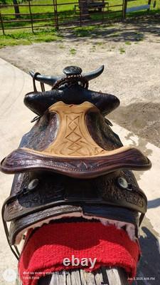 Big W Western Roper Roping Ranch Trail 16.5 Custom Made Saddle