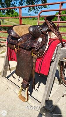 Big W Western Roper Roping Ranch Trail 16.5 Custom Made Saddle