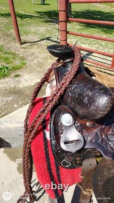 Big W Western Roper Roping Ranch Trail 16.5 Custom Made Saddle