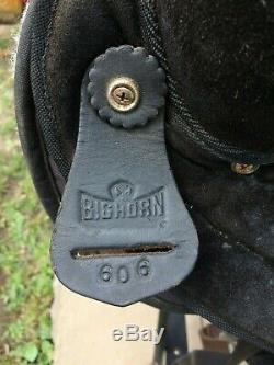 Bighorn 606 Lightweight Gaited Cordura Round Skirt Western Trail Saddle- 16.5
