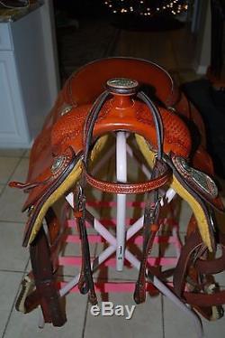 Billy Cook 16 Inch Pro Reiner Saddle & Matching Headstall