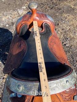 Billy Cook Classic 16 tooled Western Show Saddle Withsilver US made