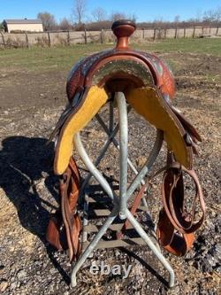 Billy Cook Classic 16 tooled Western Show Saddle Withsilver US made